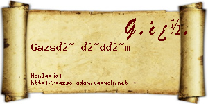 Gazsó Ádám névjegykártya